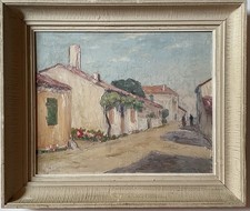 Peinture huile sur panneau - sur,