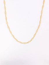 Collier chaîne maille filigrane or jaune