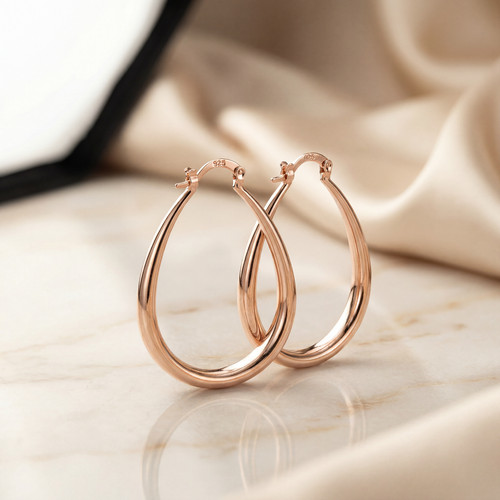 Boucles créoles goutte - goutte, argent