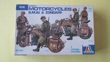 maquette vintage 1/35 ITALAEREI german motorcycles BMW ZÜNDAPP n°316