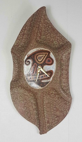 Horloge terre cuite - en,