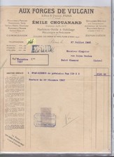 facture  aux forges de Vulcain