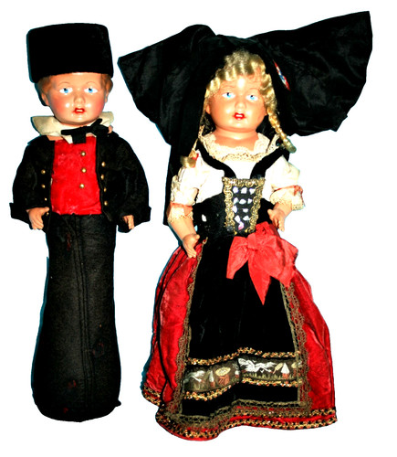 Rare couple alsaciens poupées - rare,