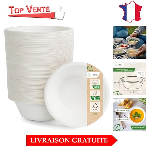Pack 100 bols soupe - 100, en