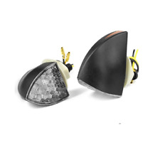 PAIRE de Clignotant/CLIGNO Led Noir Homologué TNT pour PIAGGIO MP3 400cc/500cc