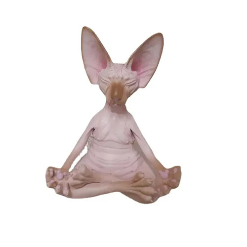 Méditation yoga chat heureux - méditation,