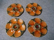 4 Assiettes à Huitres Vintage