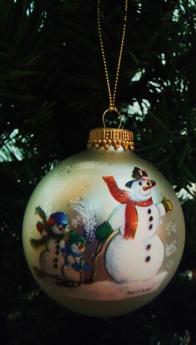 Glass ornament frosty - glass,