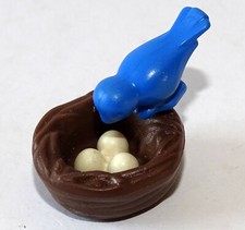 PLAYMOBIL LOT OISEAUX NID + 1 MOINEAU BLEU ANIMAL SAUVAGE FORET OISEAUX