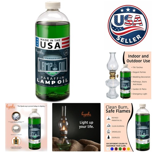 32oz green paraffin lamp - 32oz,