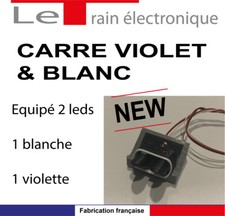 CARRE VIOLET ET BLANC POUR