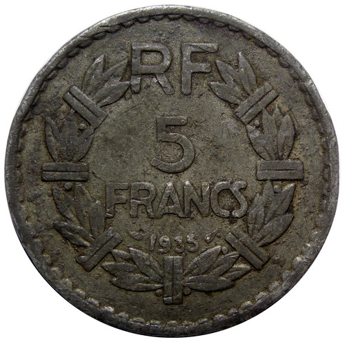 Francs lavrillier 1935 faux - 5,