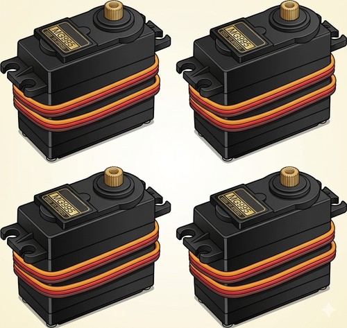 4pcs mg995 metal gear digital - 4pcs,