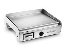 Lagrange Plancha Pro Blanche 2300W Plaque de barbecue électrique, inox