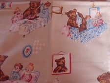 coupon tissu  Bonne nuit les petits  " NICOLAS ET PIMPRENELLE  "  41  X   93  cm