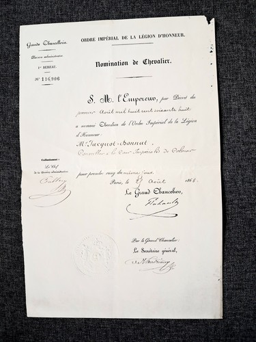 Médaille ordre nomination - médaille,