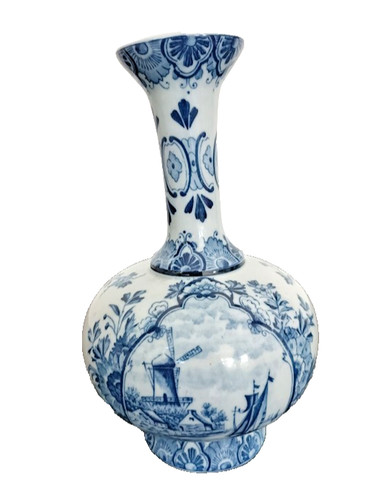 Vase gourde bleu blanc de - vase,