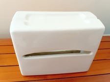 Ancien distributeur papier toilette céramique blanche avec cendrier