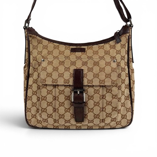 Gucci canvas messenger - gucci,