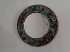Français Céramique Miroir 1960s Attributed Pour Vallauris