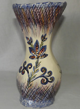 Céramique LERAY - Rochefort-en-Terre (BRETAGNE) : vase (signé) 21 cm, bon état