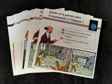 LOT 30 FICHES ATLAS TINTIN MOULINSART 1991 CASTERMAN COMME NEUVES