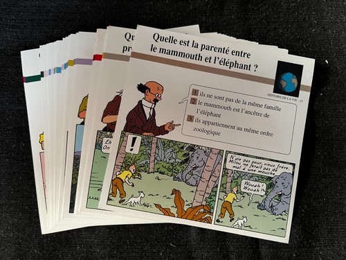 Lot fiches atlas tintin - lot,