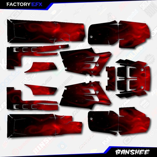 Red flame racing fender - red,