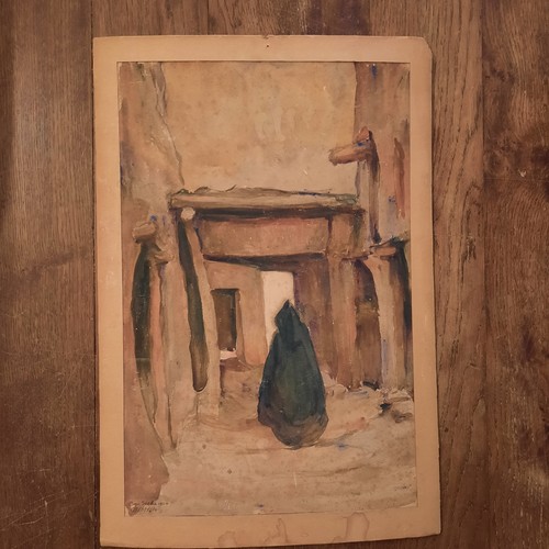 Dessin ancien aquarelle - dessin,