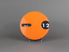 Space Age perpetual calendar, Vintage 1970s, In French language, Orange & black