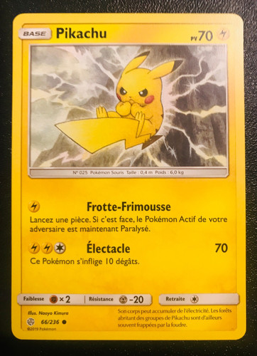 Carte pokemon pikachu 236 - pikachu, 66/236