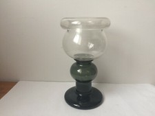 vase boule sur pied en verre