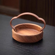 Plateau de service en bois de noyer style chinois assiette à collation à main