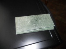 porte cartes porte feuilles 2 en i peau retourné vert