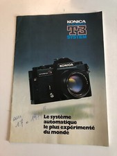 C34- Catalogue Brochure Appareil Photo Photographique KONICA autoreflex T3