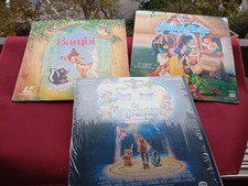 3 LASERDISCS   WALT DISNEY / BAMBI BLANCHE NEIGE/  THE  PAGEMASTER