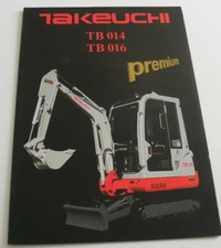 brochure travaux publics TAKEUCHI TB 014 . TB 016 de 03 / 2002 