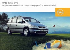 Catalogue Brochure Opel Zafira DVD 08/2002 France