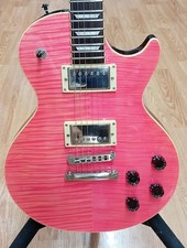 [BURNY] Guitare électrique LSD-55N Les Paul type Pink burst utilisée du Japon...