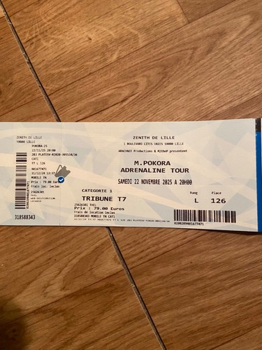 Places concerts pokora - m,