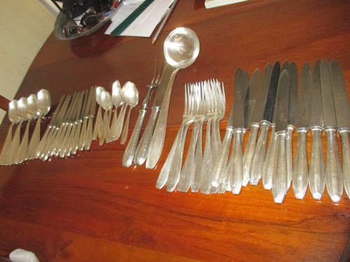 Menagere 1930 metal argente - metal,
