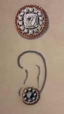 DESPRES Dessin original GOUACHE boucle d'oreille diamants rosace ART DECO 1930