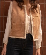 Veste sans manche beige