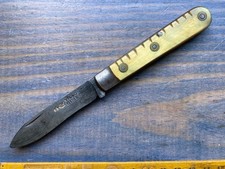 Ancien Couteau GIMEL VIOLON 2 CRANS CORNE  VINTAGE KNIFE MESSER