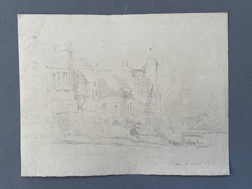 Vue caen dessin - caen,, ancien