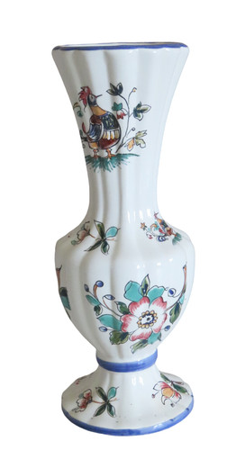 Vase capodimonte italy - vase, coq