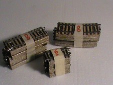 lot demi rails HO MARKLIN 3 RAILS/VOIE M/8 DEMI DROIT ET 8+6 DEMI COURBES/ OCC