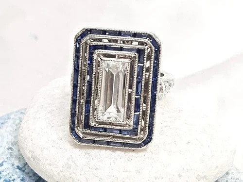 Bague mariage style art - bague,