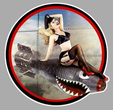 STICKER PINUP BOMB NOSE ART WW2 DUB VW COX AUTOCOLLANT PIN UP MOTO PC045D