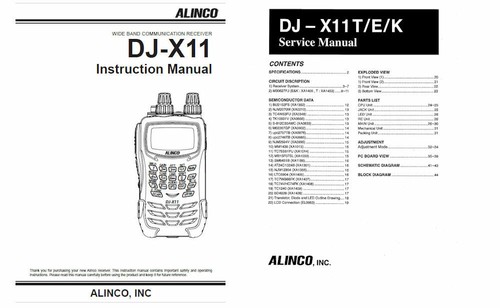 Alinco x11 instruction - dj-x11,